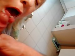 Amateur, Blowjob, Selbstbefriedigung, Ficksahne Im Mund